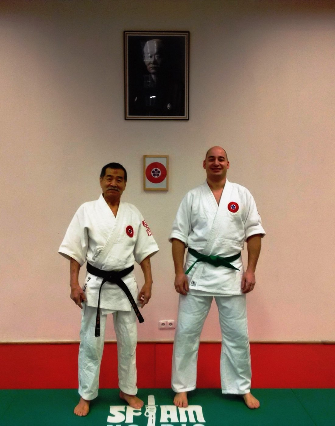 Filip Rubínek s velmistrem Koshiro Tanakou na semináři Hiko-ryu Taijutsu